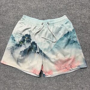 YoungLA Shorts Mens Small Multicolor Mesh Athletic Gym Drawstring